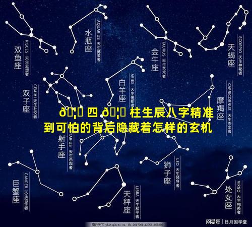 🦅 四 🦆 柱生辰八字精准到可怕的背后隐藏着怎样的玄机